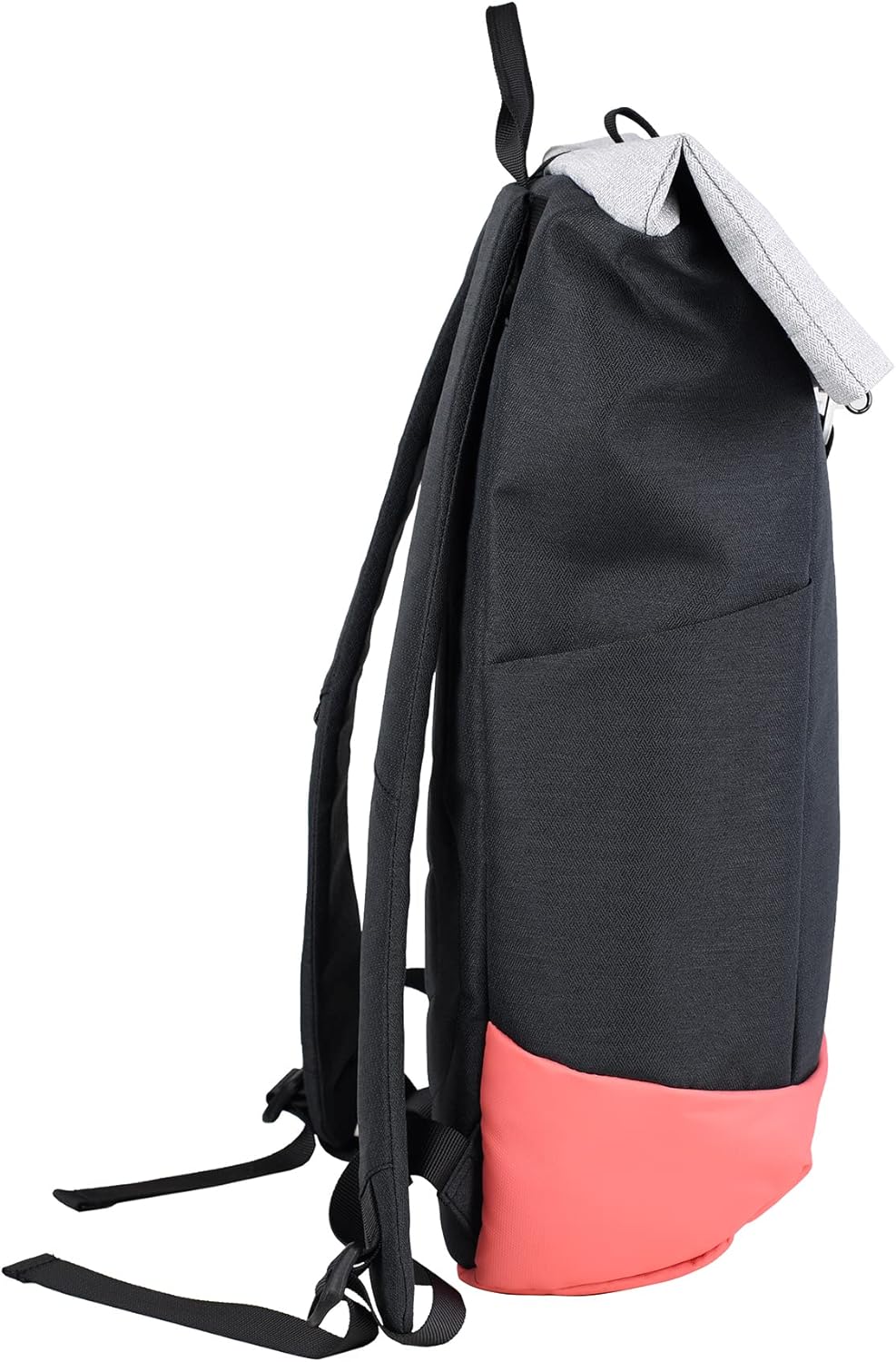 Bevantage Rolltop-Rucksack Wasserdichter Damen-Herren-Kurierrucksack Zweifarbiger PU-Radsport-Tagesr
