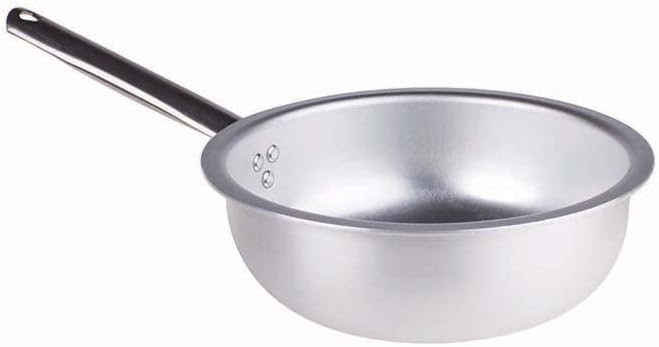 Pentole Agnelli Pfanne zum Wenden von Pasta und Risotto mit Rohrstiel, aus Aluminium 3 mm 32 cm, 32