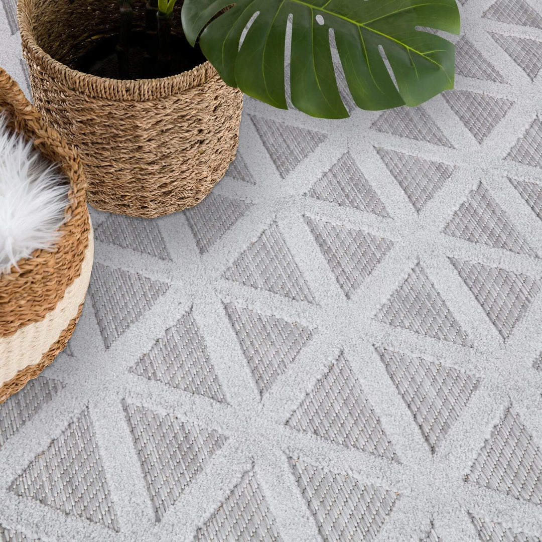 carpet city In-& Outdoor Teppich - Läufer 80x250 cm - für Innen-& Aussenbereich - Wetterfest Balkon-