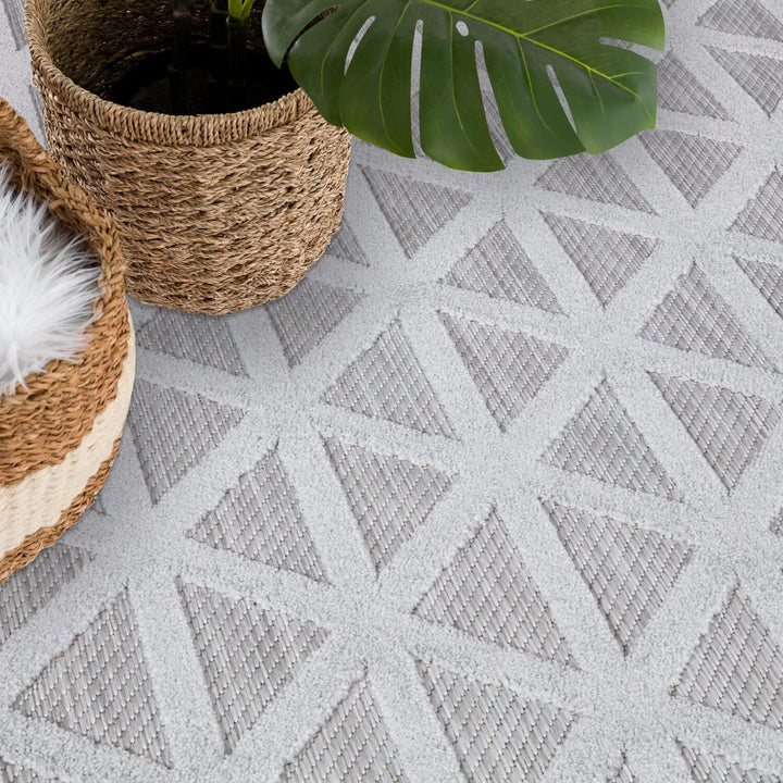 carpet city In-& Outdoor Teppich - Läufer 80x250 cm - für Innen-& Aussenbereich - Wetterfest Balkon-