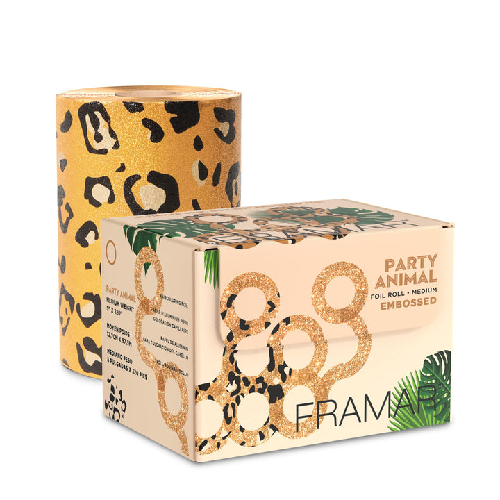 FRAMAR Leopard Strähnenfolie Für Friseur - Alufolie Friseur, Alufolie Für Strähnen Set, Haarfolie, S