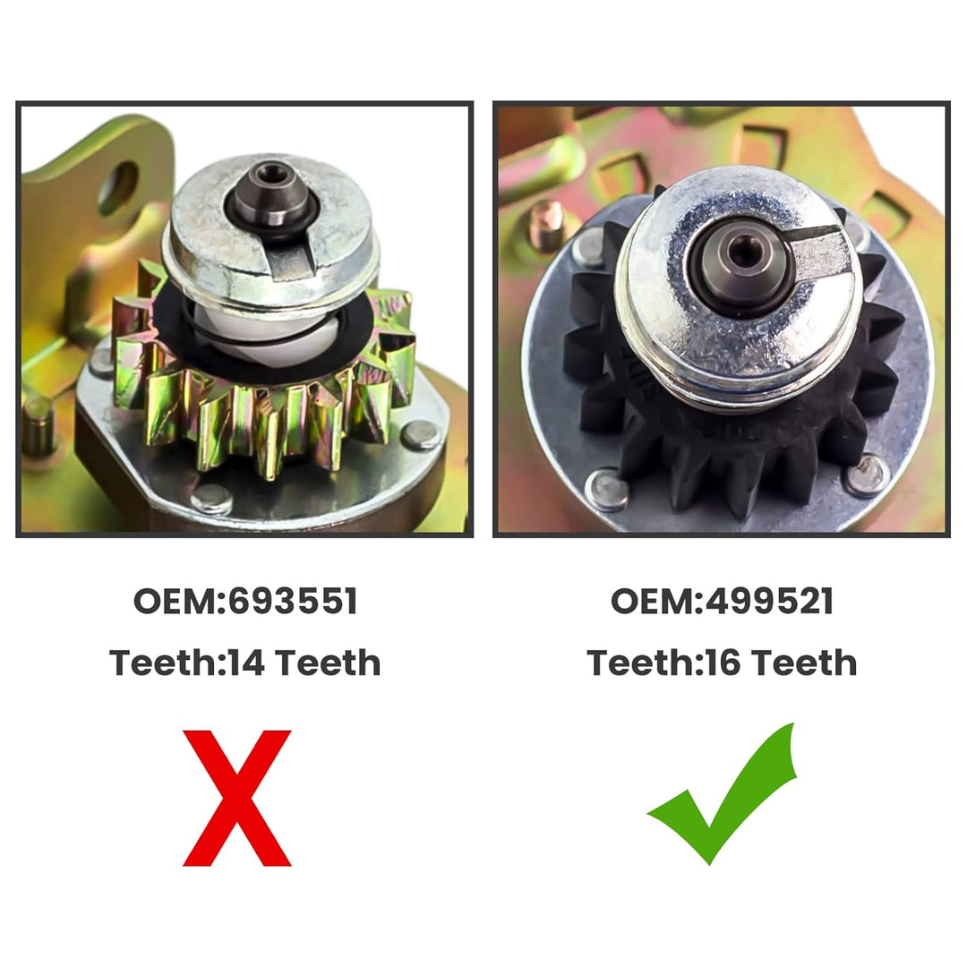 maXpeedingrods Anlasser Starter für 11-16 PS Neuteil 16 Zähne 499521 LMTDV 16Zähne, 16Zähne