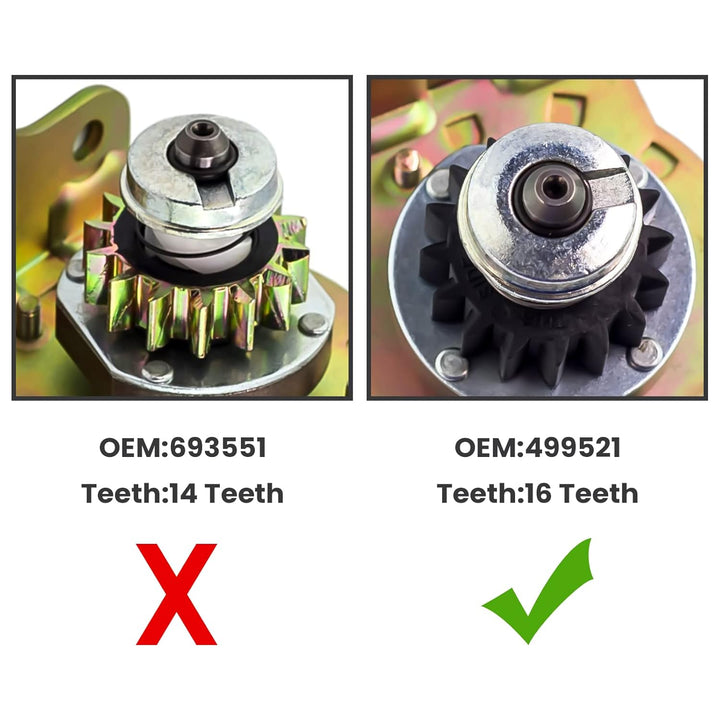 maXpeedingrods Anlasser Starter für 11-16 PS Neuteil 16 Zähne 499521 LMTDV 16Zähne, 16Zähne