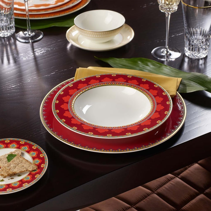 Villeroy & Boch Samarkand Rubin Brotteller, 16 cm, Kleiner Beilagenteller mit orientalischem Dekor,