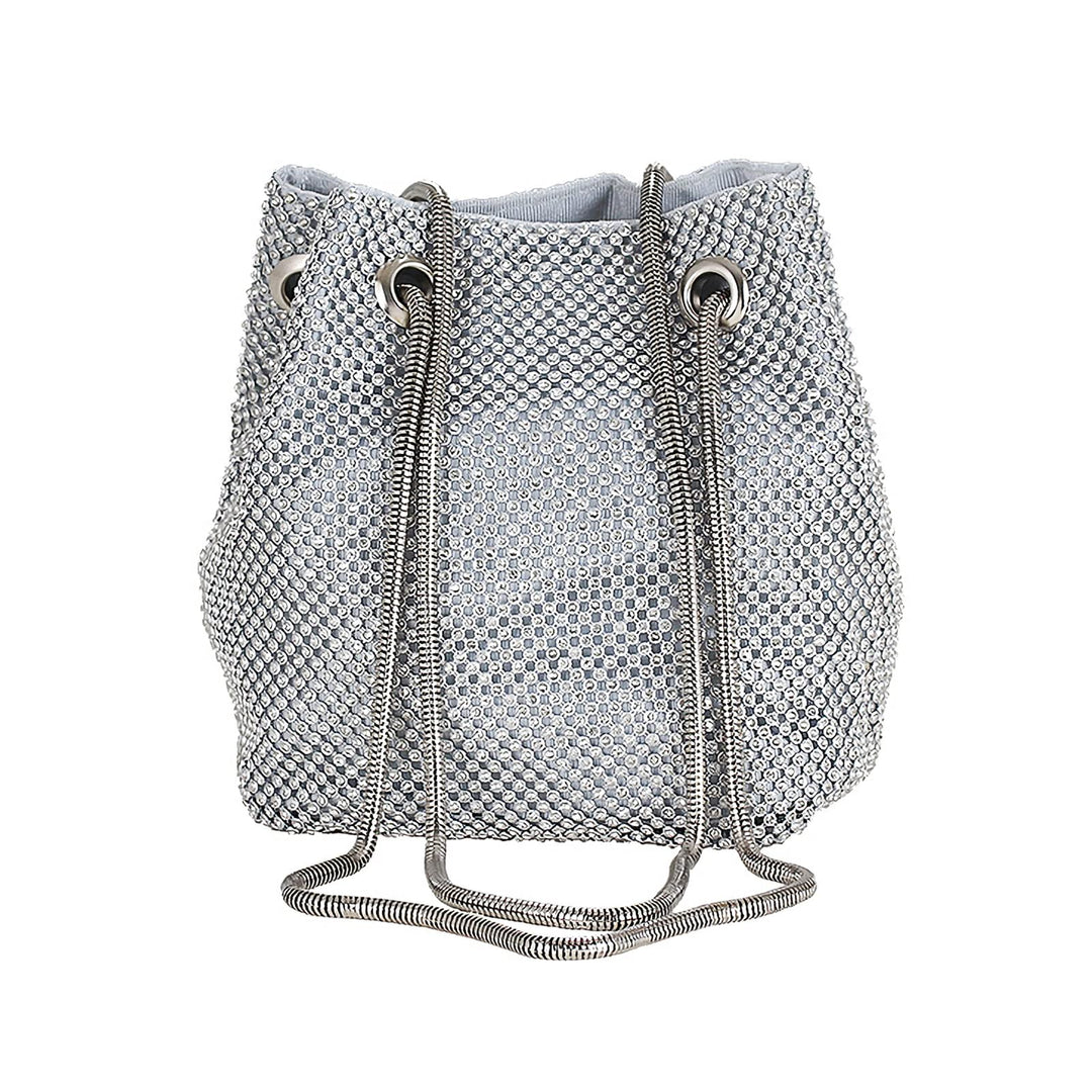 CORIOS Damen Abendtasche Shiny Strass Handtasche Strasssteine Bucket Bag Diamant Clutch Bag Glitzer
