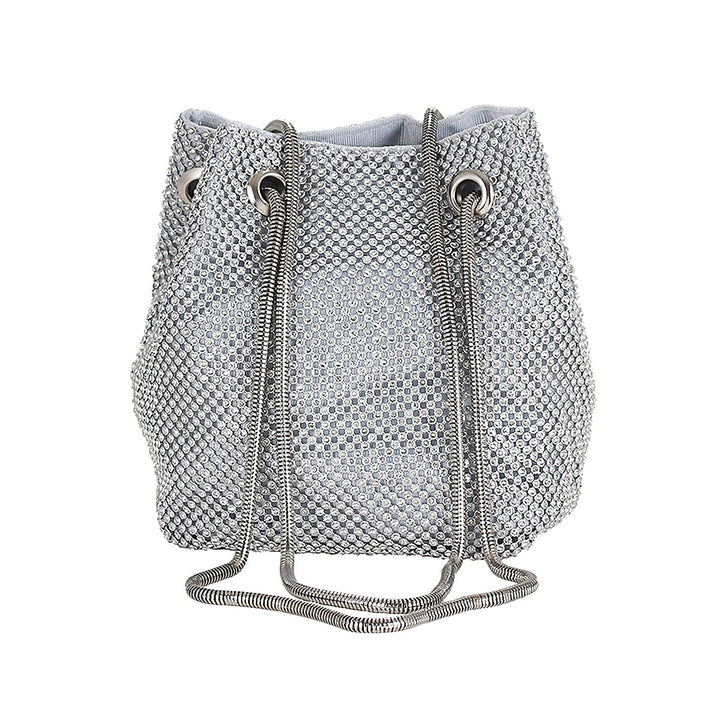 CORIOS Damen Abendtasche Shiny Strass Handtasche Strasssteine Bucket Bag Diamant Clutch Bag Glitzer