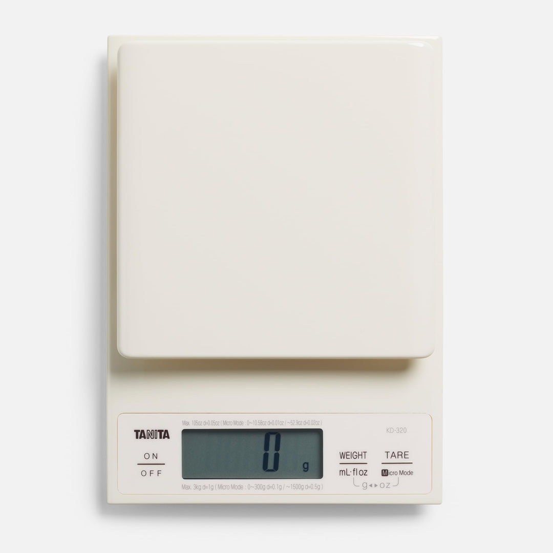 Tanita KD320WH33 Küchenwaage 3 kg mit Feinteilung 0.1 g