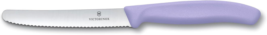 Victorinox Swiss Classic, Frühstücksmesser, Brötchenmesser Set, 6teilig, Scharfe Klinge, Wellenschli