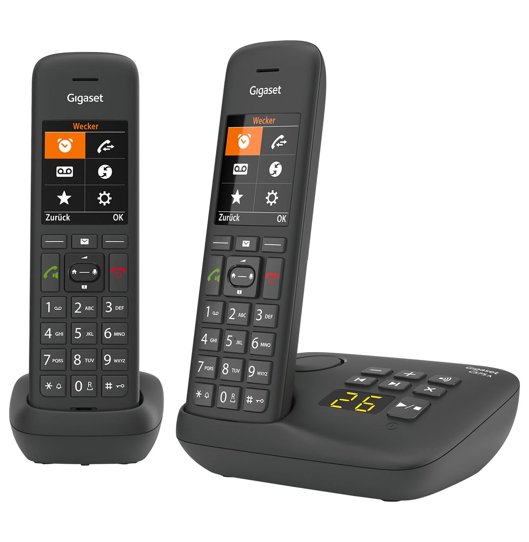 Gigaset C575A Duo, 2 Schnurlose Telefone mit Anrufbeantworter, grosses Farbdisplay mit aktueller Ben