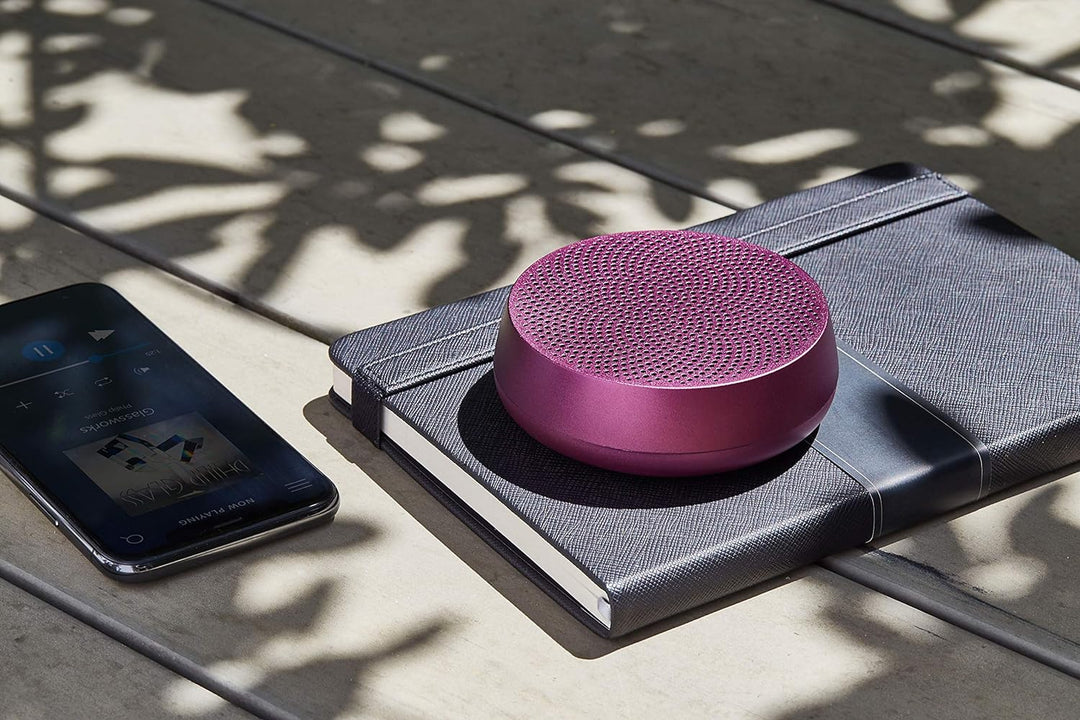 Lexon Mino L - Haut-parleur Compatible Bluetooth 5W, Rechargeable, Mains libres, USB-C - Aluminium/P