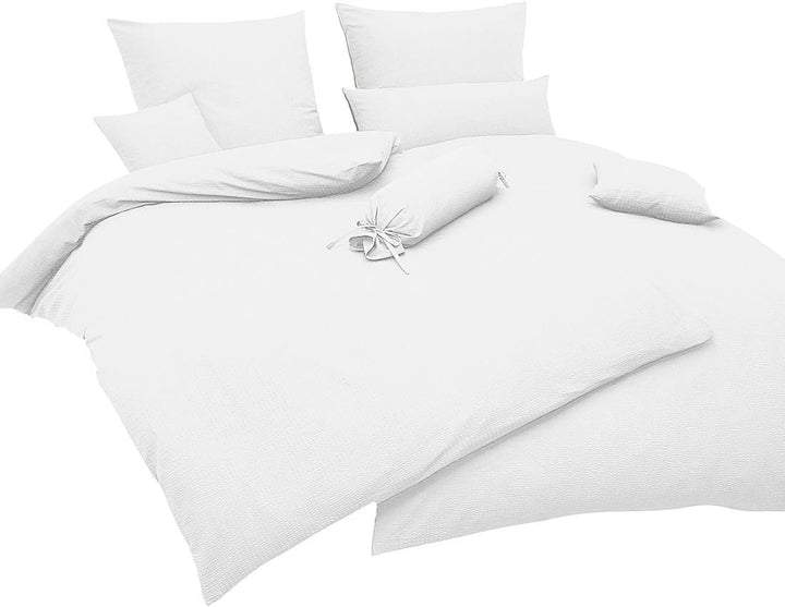 Janine Bettwäsche Piano 0125 weiss - 10 80x80 cm - 155x220 cm 80x80 cm - 155x220 cm Weiss - 10, 80x8