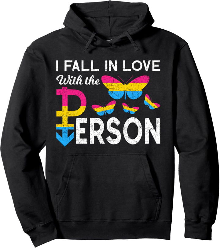 Ich verliebe mich in die Person Queer Geschenk Pansexuell Pullover Hoodie