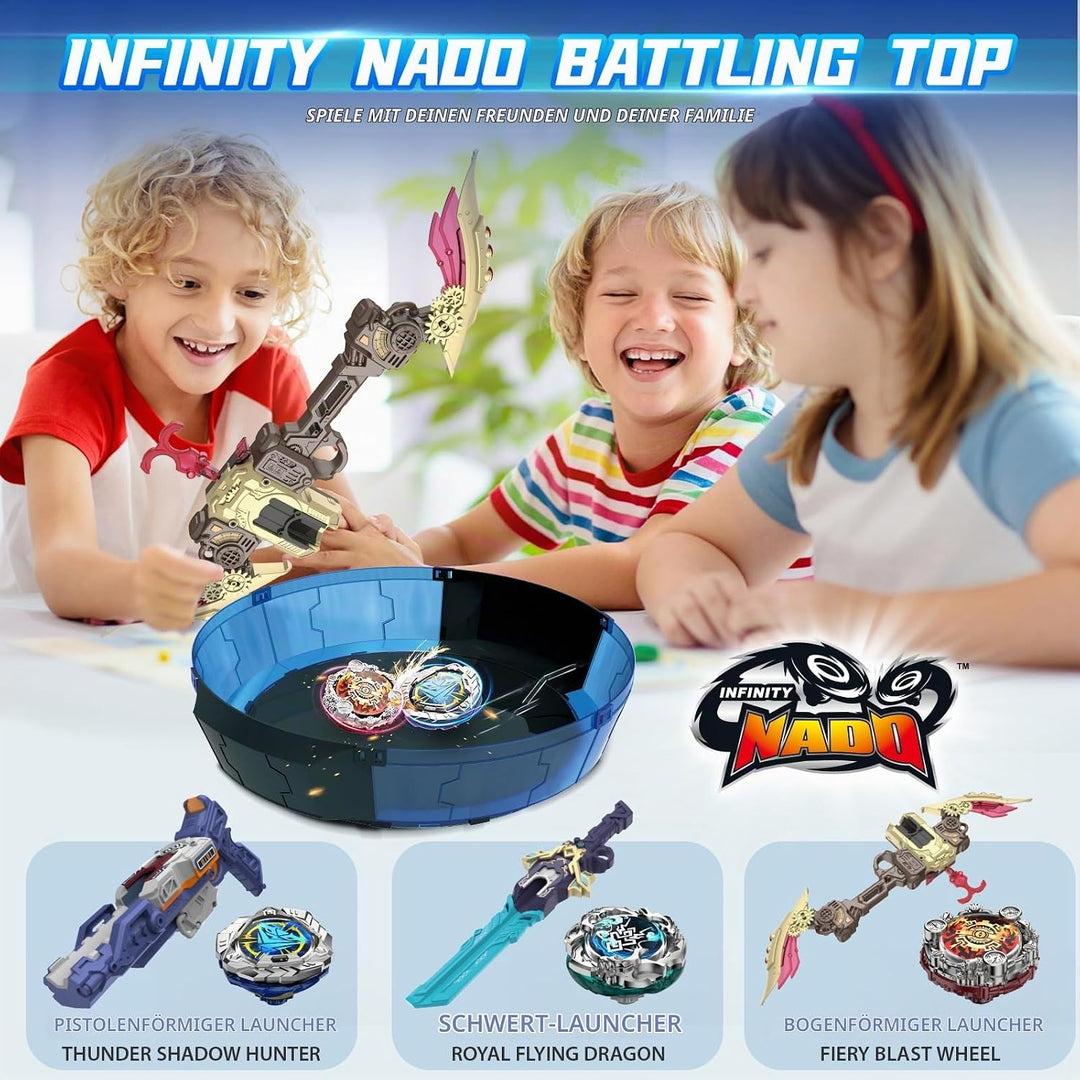 INFINITY NADO S7 Kreisel mit Bogenwerfer Unendliche Beschleunigung, Metallkreisel Verteidigungstyp R