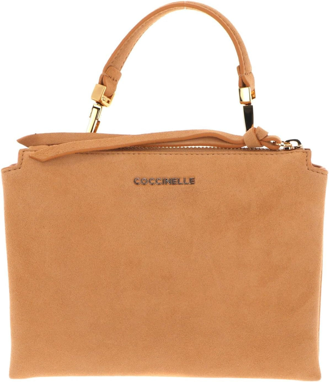 Coccinelle Arlettis Suede Handbag Apricot