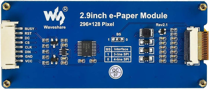 Waveshare 2.9 Inch E-Paper Display Panel Module Kit 296x128 Resolution E-Ink Electronic Screen for f
