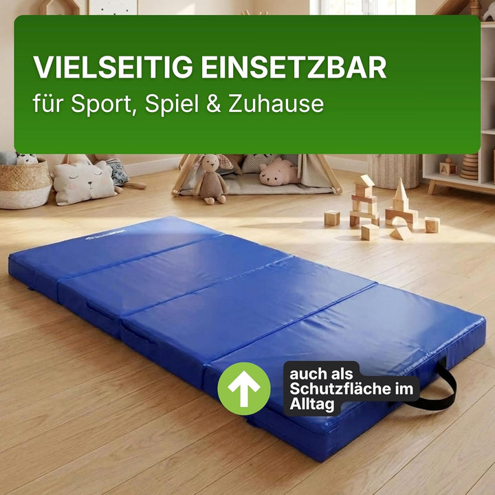 Gartenpirat Universal Bodenmatte 200x100x10 cm Sportmatte Kinder Weichbodenmatte 4-teilig klappbar B