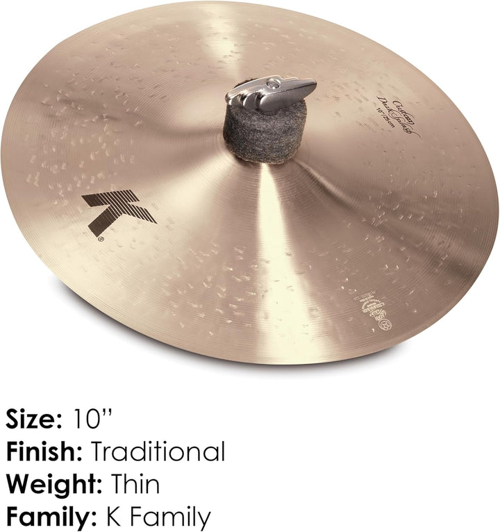 Zildjian K Custom Series - 10" Dark Splash Cymbal 10 Zoll, 10 Zoll