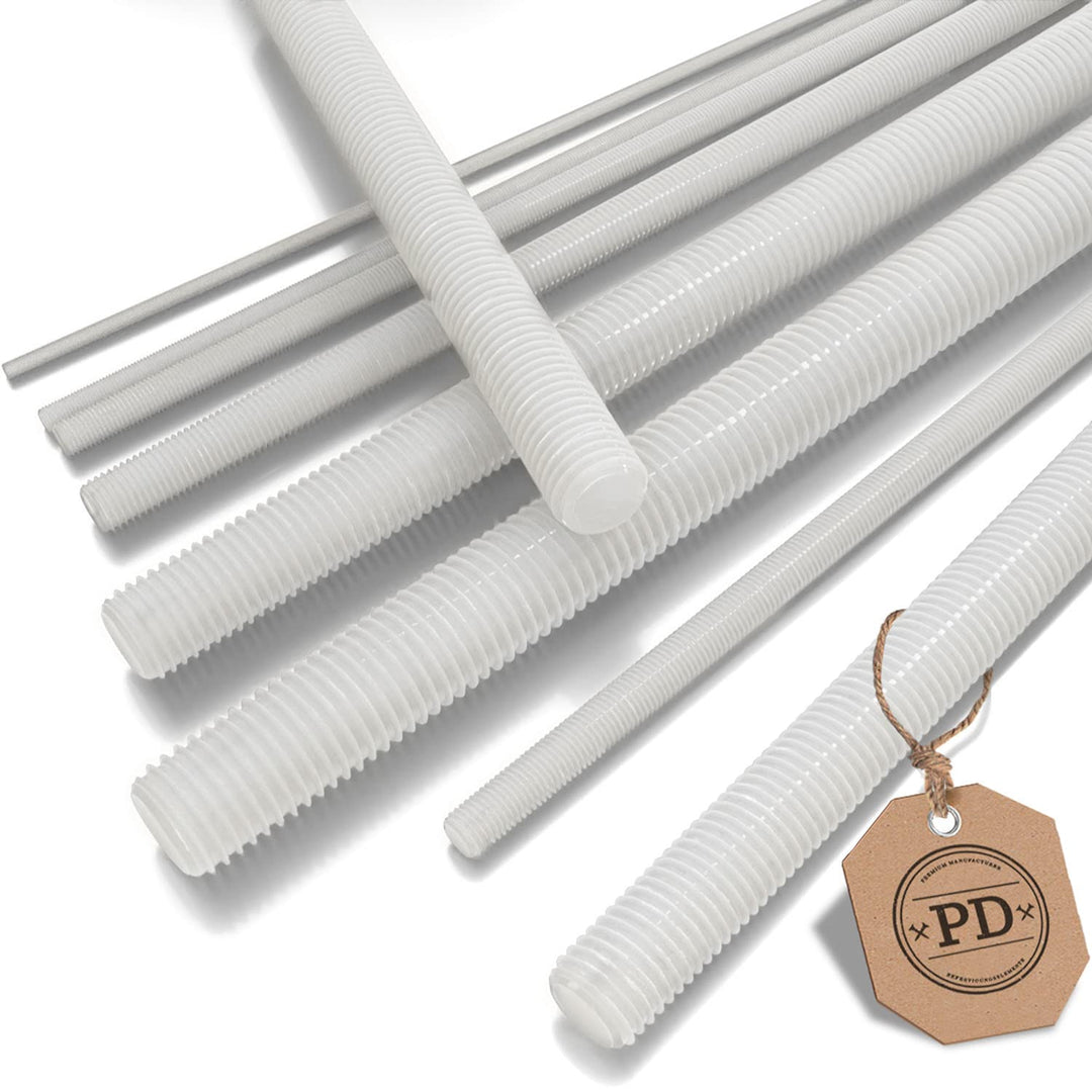 PD® Kunststoff Gewindestangen M16 (DIN 976 / DIN 975) | 1 Meter Gewindestab aus Nylon mit Regelgewin