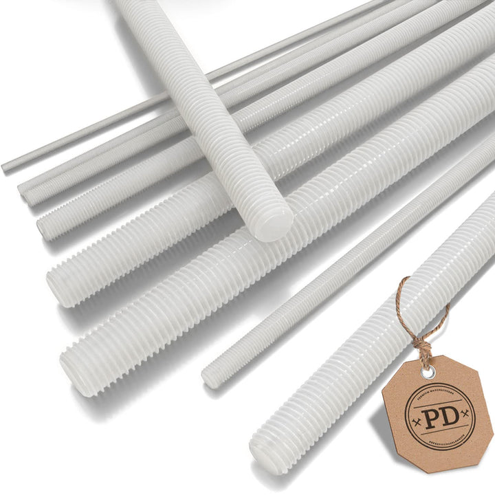PD® Kunststoff Gewindestangen M16 (DIN 976 / DIN 975) | 1 Meter Gewindestab aus Nylon mit Regelgewin