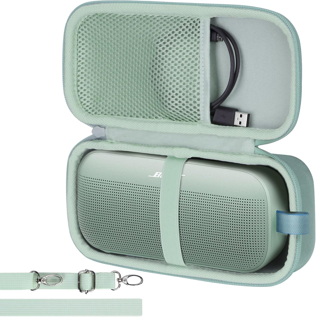 Lebakort Hart Schutz Hülle Etui für Bose SoundLink Flex (2 Gen) / Flex Tragbarer Lautsprecher Hellgr