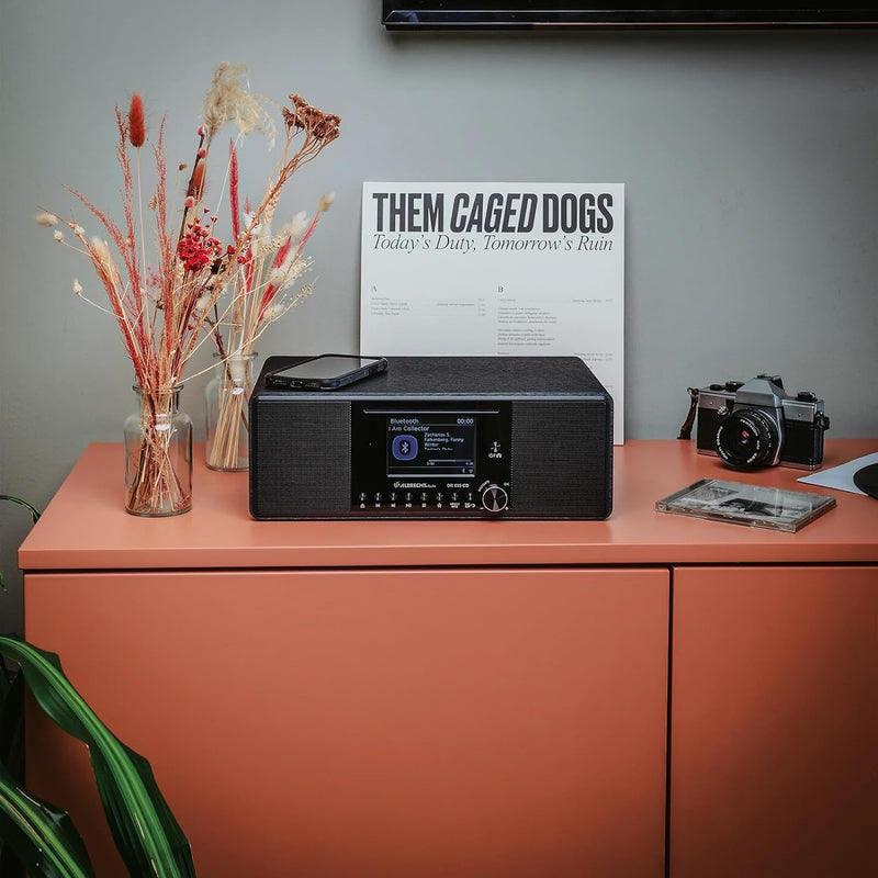 Albrecht DR 895 CD Kompaktanlage, DAB+/UKW/Internet/CD, 27895, Schwarz, mit 4" Farbdisplay, Stereo M