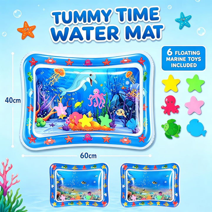 Wasserspielmatte Interaktives Katzenspielzeug, 2 Stück Kühlmatte Katze mit Fischen, Verdickte PVC Wa