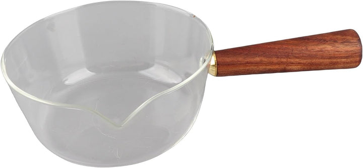 Milchtopf aus Glas, Milchtopf mit V-förmigem Ausguss, Antihaftbeschichteter Topf aus Borosilikatglas