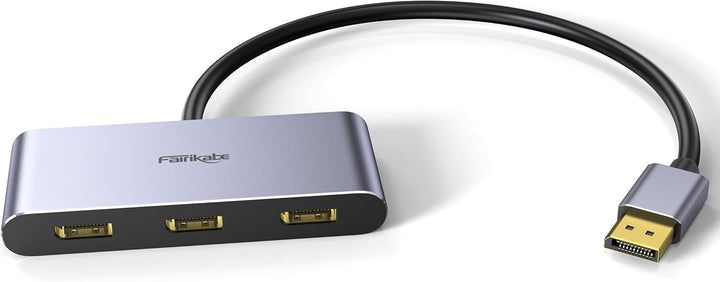 3 Port DisplayPort 1.4 Splitter, DisplayPort MST Hub Monitor Splitter, DisplayPort auf 3X DP Multi M