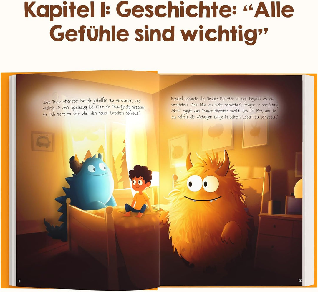 Edubini Gefühlstagebuch Kinder [6-12 Jahre] - Tagebuch Mädchen & Jungs - Gefühle Buch für Umgang mit