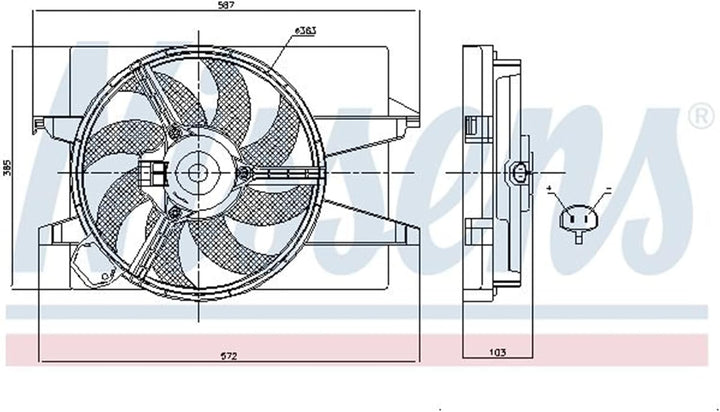 Nissens 85030 Lüfter Wasserkühler