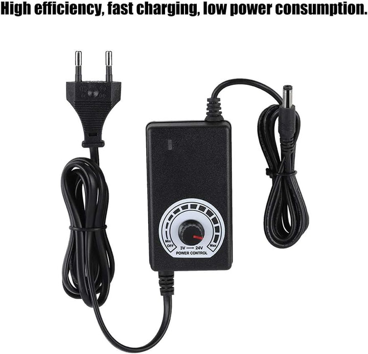 Eboxer 24W 3-24V Netzteil-Ladeadapter mit LED-Anzeigespannungsregelung für elektrischen Lüfter, Bohr