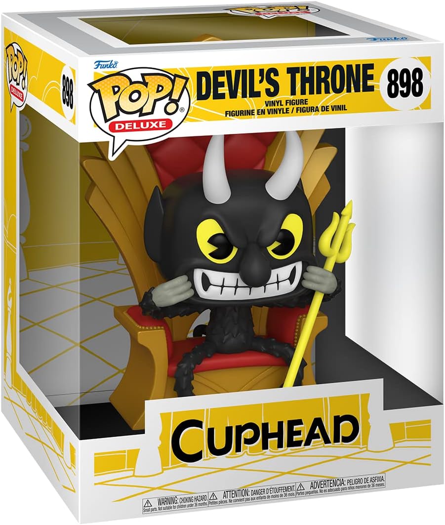 Funko Pop! Deluxe: Cuphead - The Devil in Chair - Vinyl-Sammelfigur - Geschenkidee - Offizielle Hand