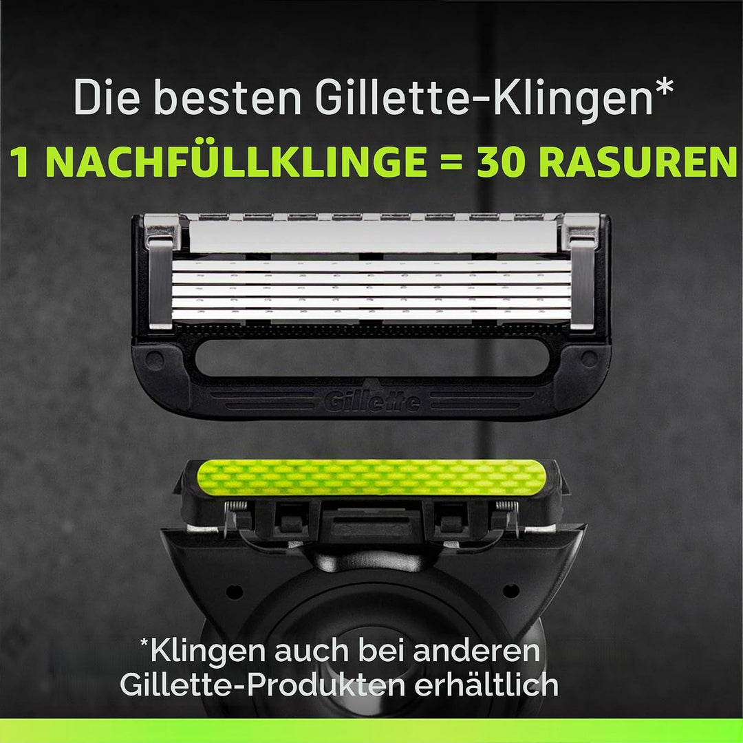 Gillette Labs mit Peelingstange, Rasierer für Herren, 1 Griff – 1 Nachfüllklinge, Black