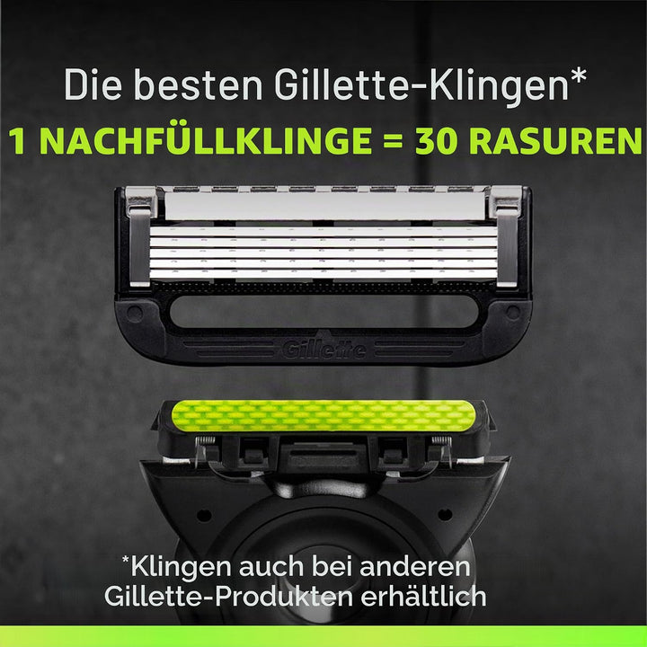 Gillette Labs mit Peelingstange, Rasierer für Herren, 1 Griff – 1 Nachfüllklinge, Black