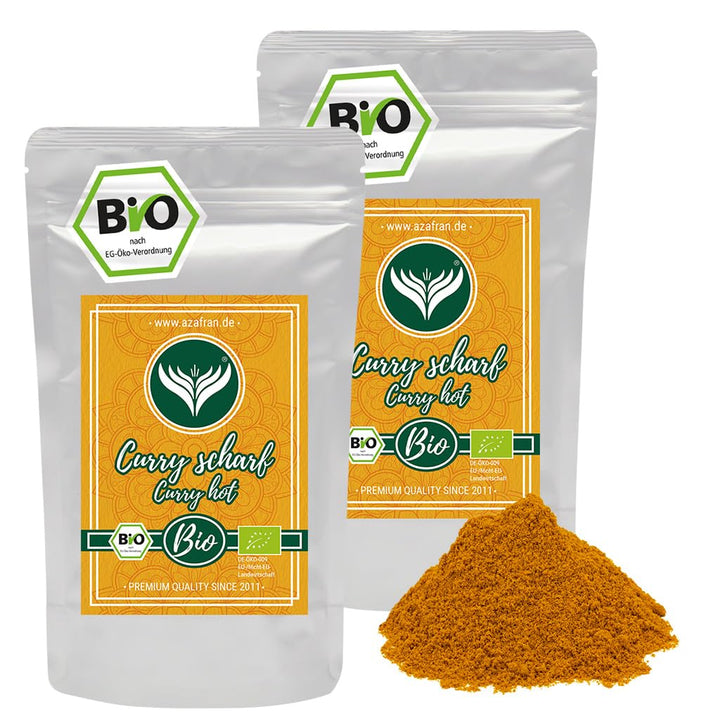 Azafran BIO Edel Curry Currypulver indisch (scharf) Madras Richtung 500g 500 g (1er Pack), 500 g (1e