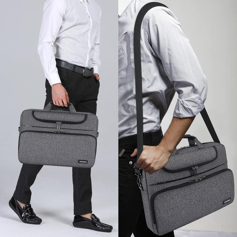 DOMISO 17 Zoll Wasserdicht Laptop Tasche Aktentasche Schultertasche Notebooktasche Business für 17-1