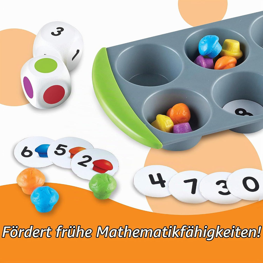 Learning Resources Mini-Muffin Sortier- und Zählspass, Mathematikspiel für Kinder, frühe Rechenferti
