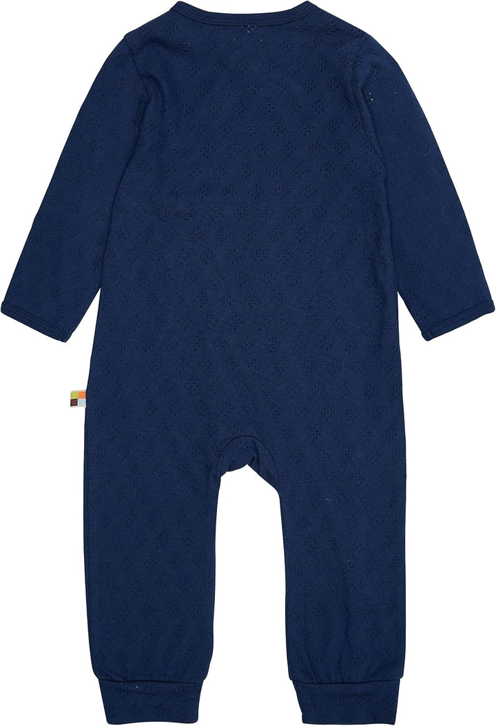 loud + proud Unisex Baby Jacquard Strick, GOTS Zertifiziert Overall 74-80 Ultramarine, 74-80 Ultrama