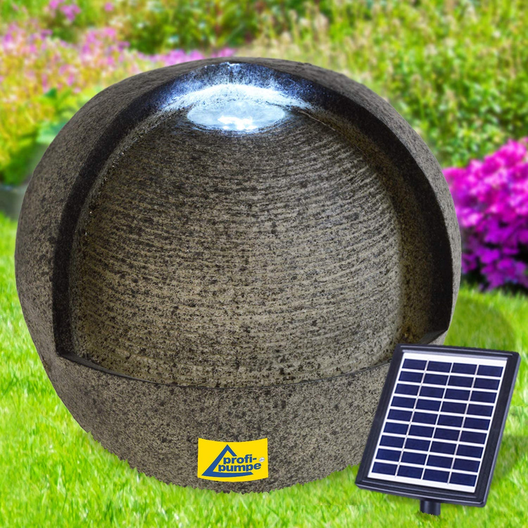 Solar Gartenbrunnen Brunnen Solarbrunnen Zierbrunnen Wasserfall Gartenleuchte Teichpumpe für Terrass