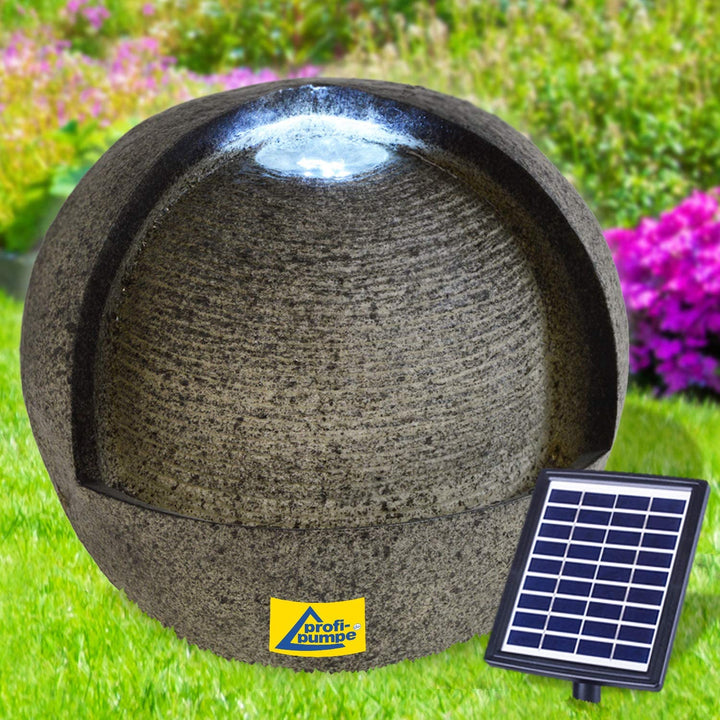 Solar Gartenbrunnen Brunnen Solarbrunnen Zierbrunnen Wasserfall Gartenleuchte Teichpumpe für Terrass