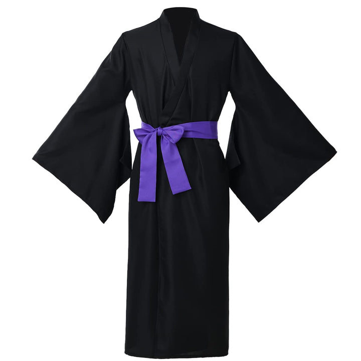 COSDREAMER Japanisches Yukata-Kimono-Kostüm für Herren, Kimono-Kostüm S Schwarz, S Schwarz