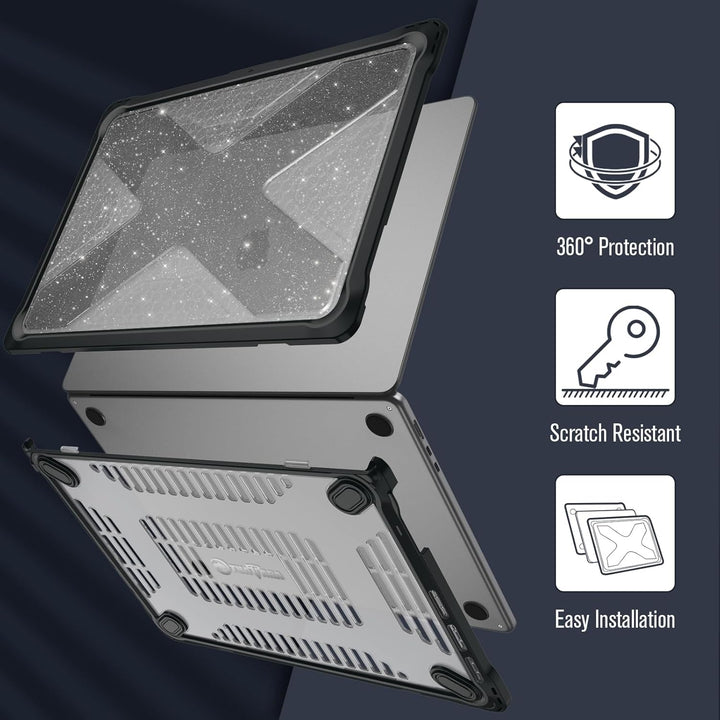 Fintie Hülle Kompatibel mit MacBook Air 15 M5 M4 M3 M2 (2026-2023) A3448 A3241 A3114 A2941, Ganzkörp