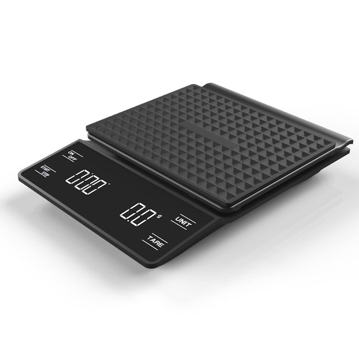Nilpferd Digitale Kaffeewaage mit Timer, hohe Präzision 0,1g/3 kg, Espressowaage mit LED-Touchscreen