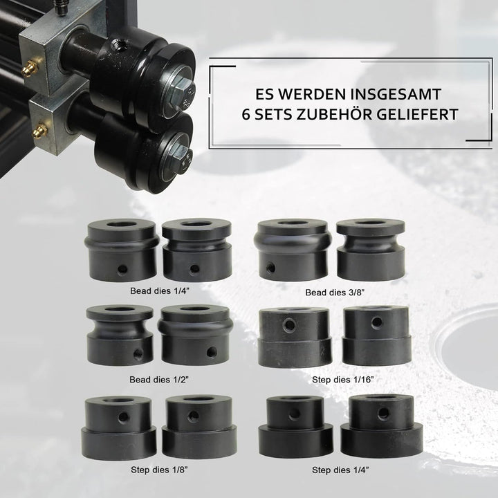 BOKA Bördelgerät Sickenmaschine Bördelmaschine für 1,2 mm Stahlblech RM-18 Manuelle Rundbiegemaschin