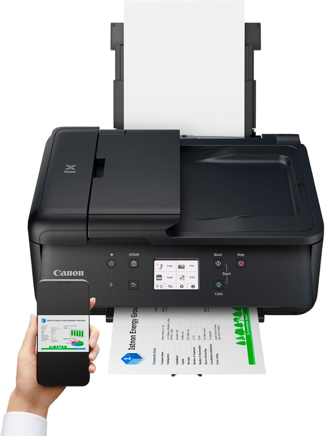 Canon PIXMA TR7650 Multifunktionsdrucker DIN A4 - Farbtintenstrahldrucker schwarz 4 in 1 (Scanner, K
