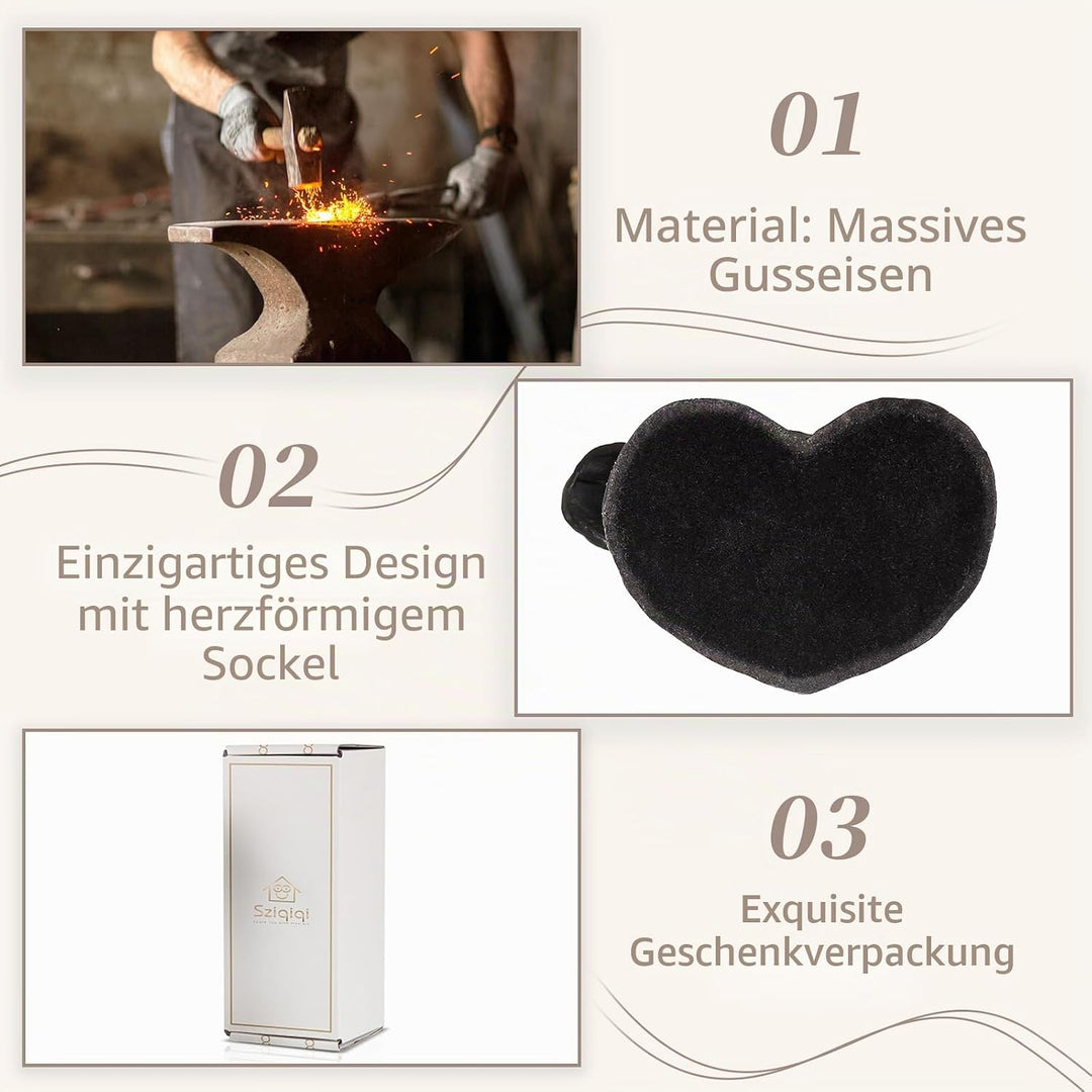 Sziqiqi Paar Skulpturen Gusseisen Geschenk für Jubiläen Hochzeit Kleine Moderne Abstrakte Figur Deko
