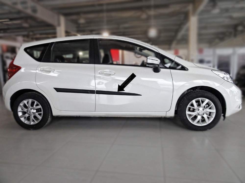 Spangenberg Seitenschutzleisten schwarz passend für Nissan Note II Typ E12 Kombi ab Baujahr 06.2013-