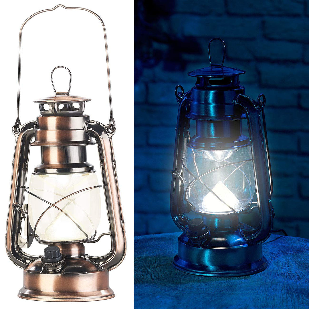 Lunartec LED Akkuleuchte: Ultra helle LED-Sturmlampe mit Akku, 200 Lm, 3W, warmweiss, bronze (Latern