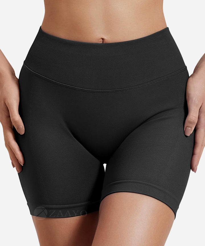 ZAAYO Damen Sport Shorts Hidden Scrunch Workout Auswirkungen Short 4.5 "Scrunch Butt Lifting Gym Sho
