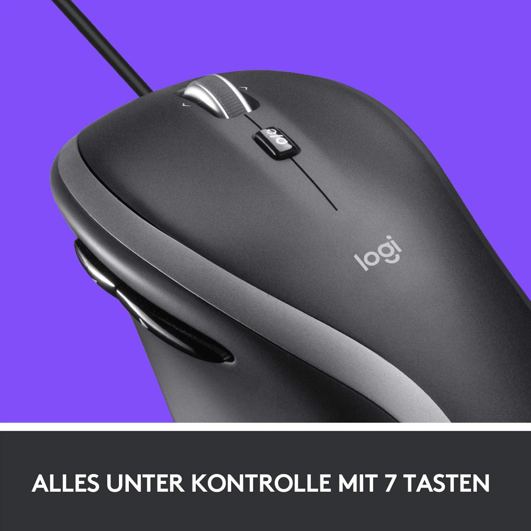 Logitech M500s Kabelgebundene Maus mit fortschrittlicher hyperschneller Scroll- und Kippfunktion, an